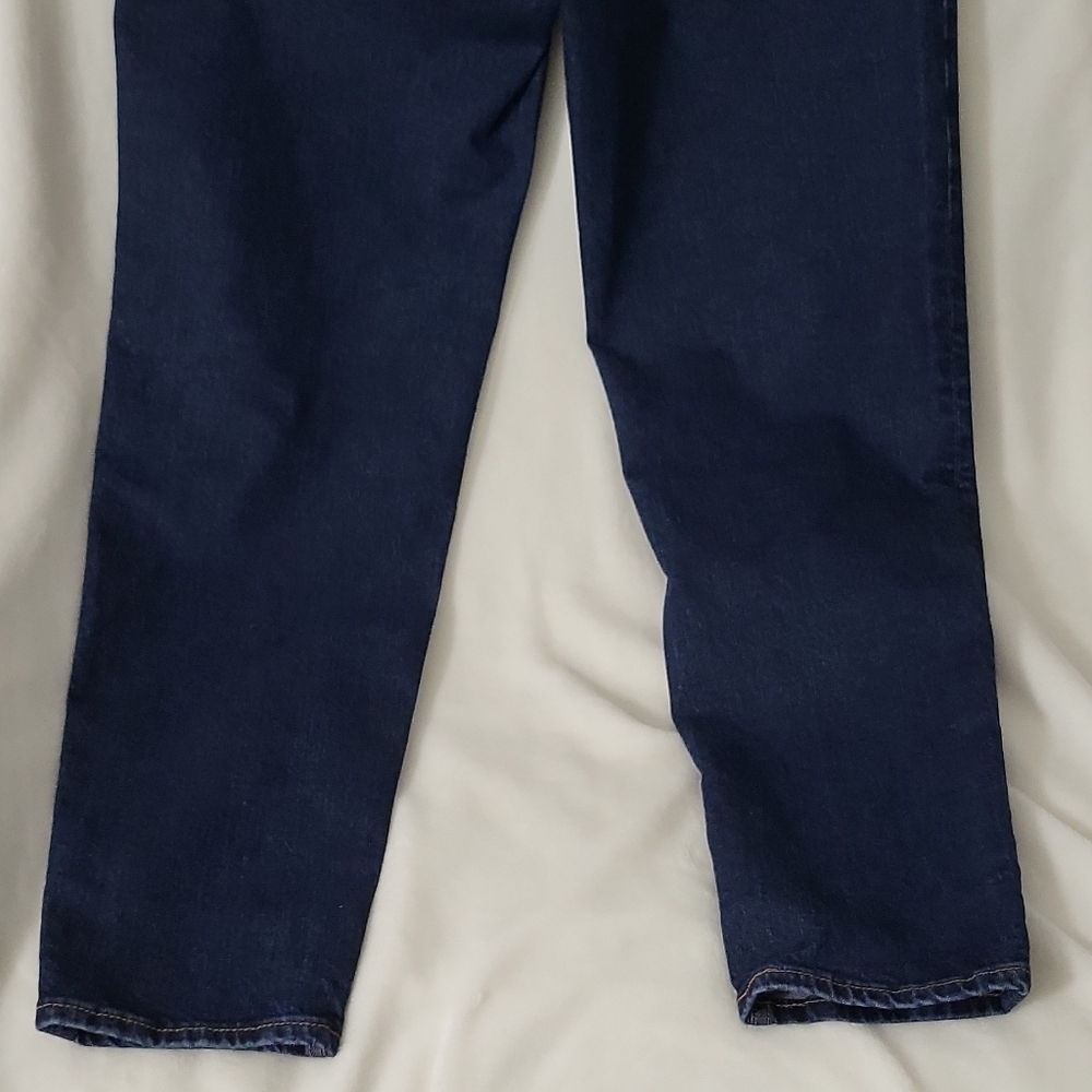 Levi's Premium Mom Jeans Relaxed Fit High Rise Stretch Blue Dark Wash Women's - Picture 16 of 16